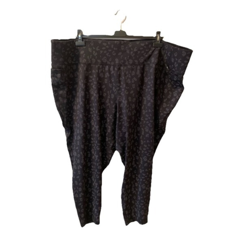 Lane‎ Bryant LIVI Active Leggings Black Gray Pattern 7/8 Size 34/36 NEW $50